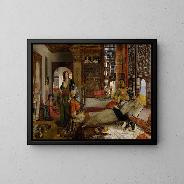 Das Harem - John Frederick Lewis — gerahmtes Bild an der Wand