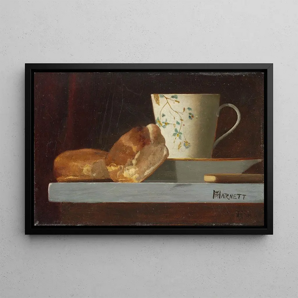 Frühstück - John Frederick Peto — gerahmtes Bild an der Wand