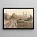 Clare College und Brücke über die Cam mit King's College im Hintergrund - John Fulleylove — gerahmtes Bild an der Wand