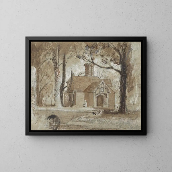 Der Pavillon der Portiers von Fulham Palace - John Gendall — gerahmtes Bild an der Wand