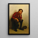 Ein kurzer Moment der Ruhe im Geschäftsleben - John George Brown — gerahmtes Bild an der Wand