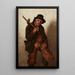 Er arbeitet mit achtzig Jahren - John George Brown — gerahmtes Bild an der Wand