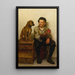 Taquiner le chiot - John George Brown — gerahmtes Bild an der Wand