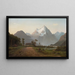 Zwei Trompeter, die eine Teekanne in Milford Sound zum Kochen bringen - John Gibb — gerahmtes Bild an der Wand