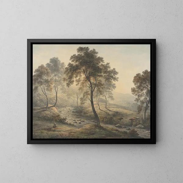 Früher Morgen am Loch Katrine in den Trossachs in Schottland - John Glover — gerahmtes Bild an der Wand