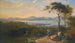 Ansicht von Port Glasgow und Greenock am Firth of Clyde, die Hügel von Argyll im Hintergrund - John Glover — Ansicht des Kunstwerks