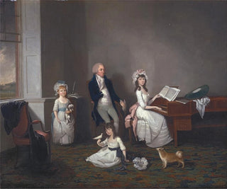 John Greenwood - John Richard Comyns of Hylands Essex with His Daughters.webp