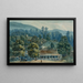Esszimmer und Büros der Bühne in White Sulphur Springs - John Hazelhurst Boneval Latrobe — gerahmtes Bild an der Wand
