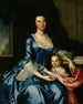 Portrait von Mme Matthew Tilghman Anna Lloyd 1724-1794 und ihrer Tochter Anna Maria 1755-1843 - John Hesselius — Ansicht des Kunstwerks
