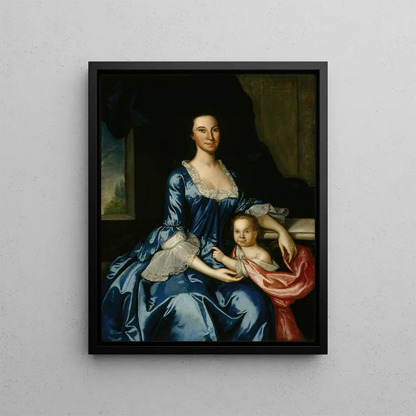 John Hesselius - Portrait of Mrs Matthew Tilghman Anna Lloyd 17241794 and Her Daughter Anna Maria 17551843.webp