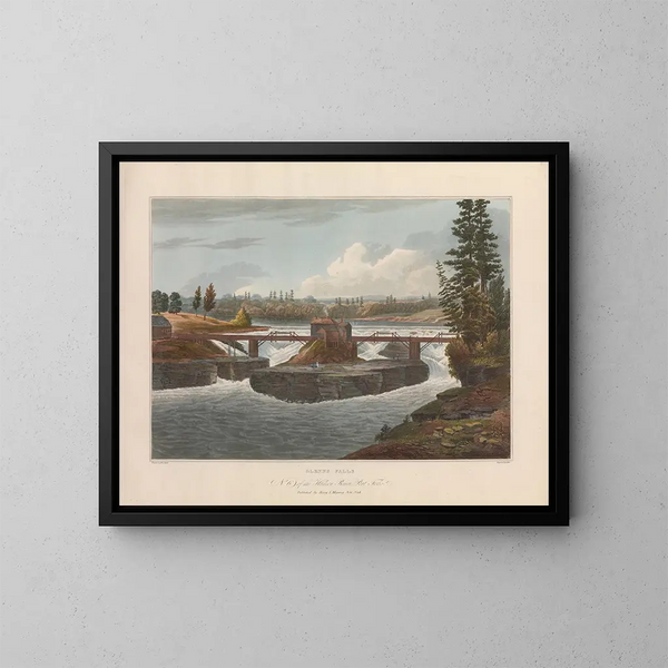 Chutes de Glenn - John Hill — gerahmtes Bild an der Wand