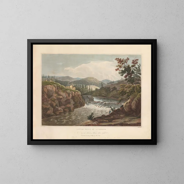 Kleine Wasserfälle bei Luzerne - John Hill — gerahmtes Bild an der Wand
