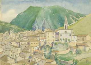 John Ireland Howe Downes - A Town in the Abruzzi.webp