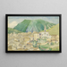 Eine Stadt in den Abruzzen - John Ireland Howe Downes — gerahmtes Bild an der Wand