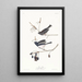 Vogel des Schnees - John James Audubon — gerahmtes Bild an der Wand