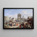 Der Markt und der Brunnen der Innocents - John James Chalon — gerahmtes Bild an der Wand