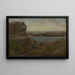 Alte Strandhütte in Newport - John La Farge — gerahmtes Bild an der Wand