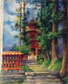 Pagode rouge de Nikkō - John La Farge — Ansicht des Kunstwerks
