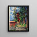 Pagode rouge de Nikkō - John La Farge — gerahmtes Bild an der Wand