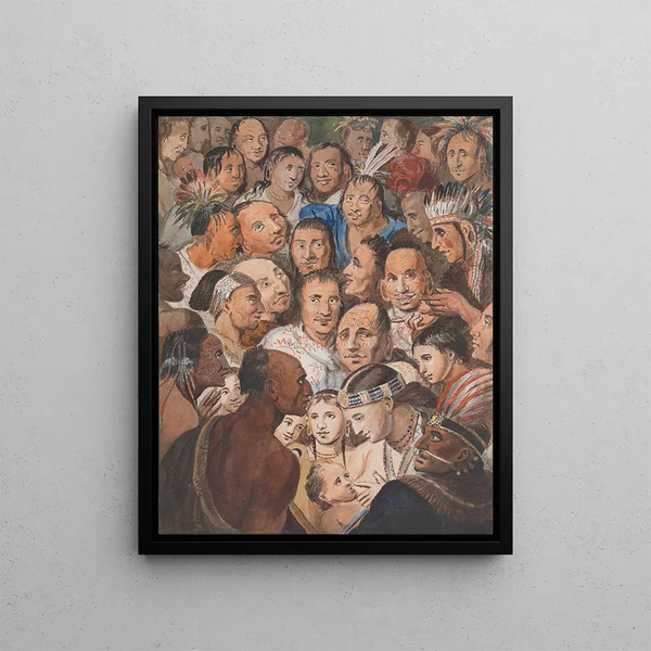 John Lewis Krimmel - Tableau of Indian Faces.webp