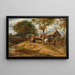 Eine Aussicht in der Nähe von Hampstead - John Linnell — gerahmtes Bild an der Wand