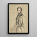 Portrait von John Davies Gilbert - John Linnell — gerahmtes Bild an der Wand