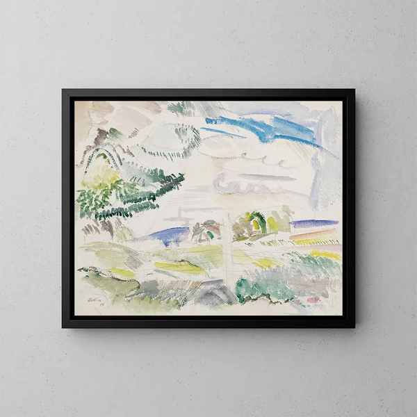 Landschaft des Maine - John Marin — gerahmtes Bild an der Wand