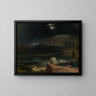 Buße von Ninive - John Martin — gerahmtes Bild an der Wand