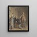 Der König Lear und Cordélia - John Massey Wright — gerahmtes Bild an der Wand