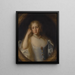 Portrait einer Dame - John Michael Wright — gerahmtes Bild an der Wand