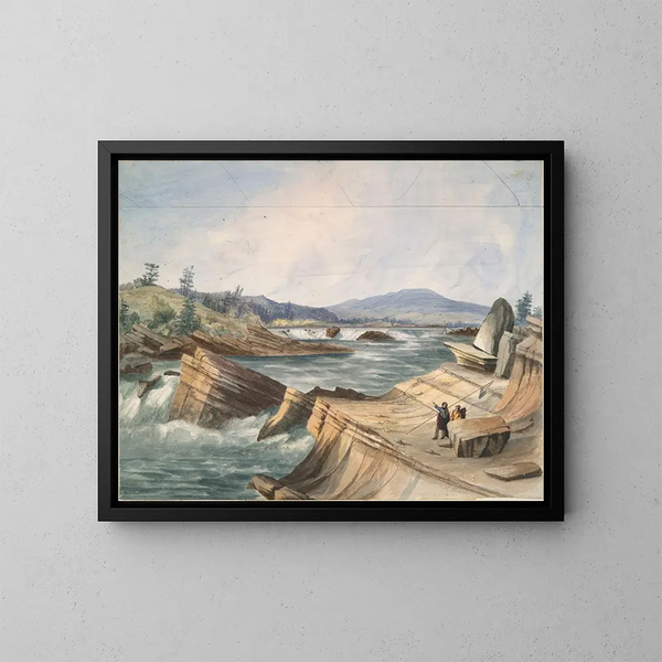 Chutes Kettle, rivière Columbia - John Mix Stanley — gerahmtes Bild an der Wand