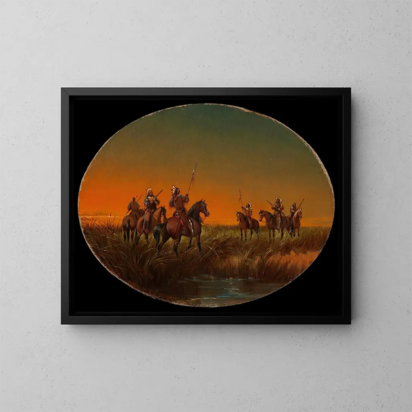 Der Herausforderung - John Mix Stanley — gerahmtes Bild an der Wand