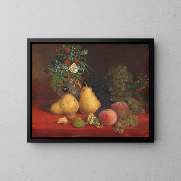 Stillleben-Gemälde - John O'Brien Inman — gerahmtes Bild an der Wand