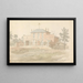 Haus mit Wetterhahn - John Preston Neale — gerahmtes Bild an der Wand