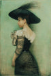Dame in schwarzer Robe und Hut Alice Hauser - John Quincy Adams — Ansicht des Kunstwerks