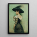 Dame in schwarzer Robe und Hut Alice Hauser - John Quincy Adams — gerahmtes Bild an der Wand