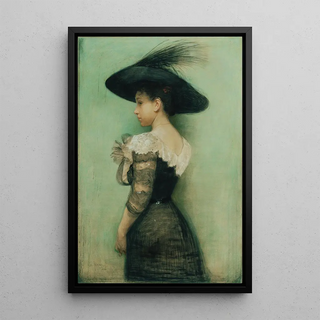 John Quincy Adams - Dame mit schwarzem Kleid und Hut Alice Hauser.webp