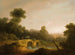 Landschaftsgemälde mit Figuren, die eine Brücke überqueren - John Rathbone — Ansicht des Kunstwerks
