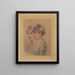Portrait im Halbprofil von zwei jungen Frauen, die nach links schauen - John Rubens Smith — gerahmtes Bild an der Wand