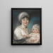 Mme Robert Shurlock Henrietta Ann Jane Russell 1775-1849 und ihre Tochter Ann - John Russell — gerahmtes Bild an der Wand