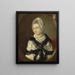 Portrait einer Dame - John Russell — gerahmtes Bild an der Wand