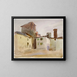 Borgo San Lorenzo - John Singer Sargent — gerahmtes Bild an der Wand