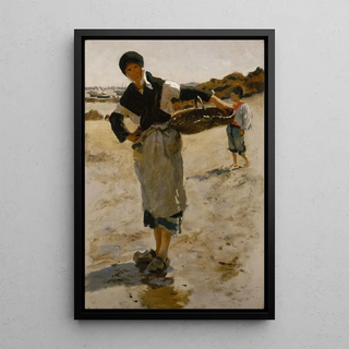 John Singer Sargent - Breton Woman with a Basket Sketch for Oyster Gatherers of Cancale.webp
