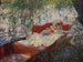 Dame und Kind schlafend in einem Boot unter den Weiden - John Singer Sargent — Ansicht des Kunstwerks