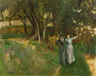 Landschaftsgemälde mit Frauen im Vordergrund - John Singer Sargent — Ansicht des Kunstwerks