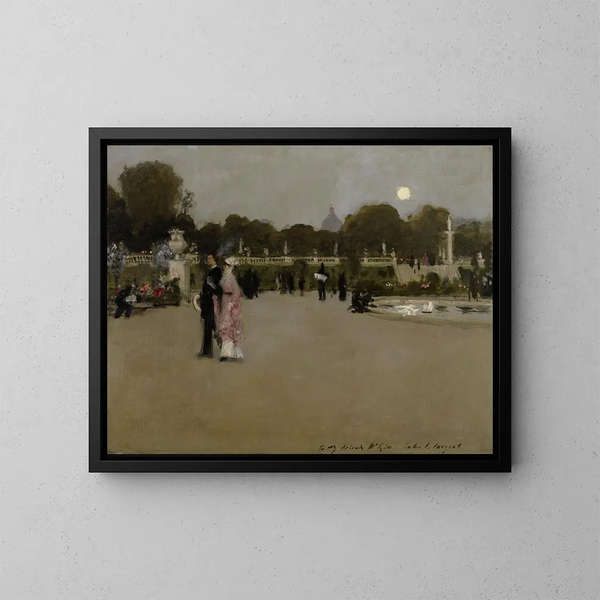 Jardins du Luxembourg au crépuscule - John Singer Sargent — gerahmtes Bild an der Wand