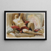 Mann mit rotem Drapé - John Singer Sargent — gerahmtes Bild an der Wand