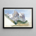 Der Matterhorn vom Zmutt-Gletscher, Zermatt - John Singer Sargent — gerahmtes Bild an der Wand