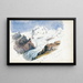 Der Mont Rose vom Hörnli Zermatt - John Singer Sargent — gerahmtes Bild an der Wand