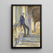 Sir Neville Wilkinson auf den Stufen der palladianischen Brücke in Wilton House - John Singer Sargent — gerahmtes Bild an der Wand